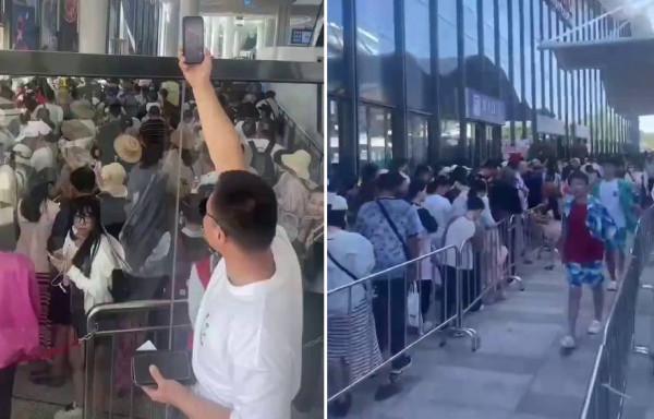 海南三亞西島大量遊客滯留碼頭高喊退票