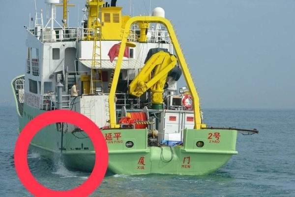 中共公務船闖金門水域探測 遭台灣海巡驅離