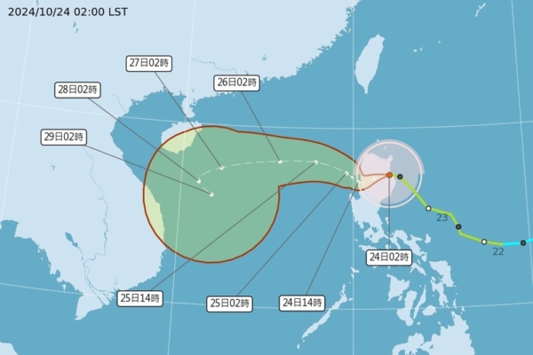 台專家:颱風潭美外圍環流影響 迎風面防豪雨