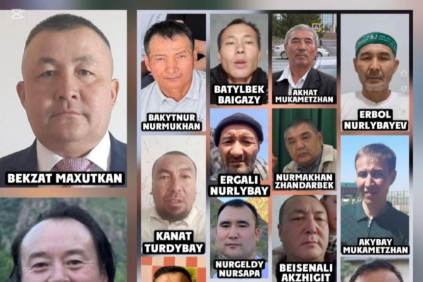 16名哈薩克抗議者因焚燒中共血旗被捕