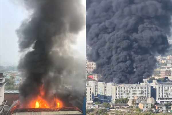 四川浙江接連發生大火 現場火光沖天