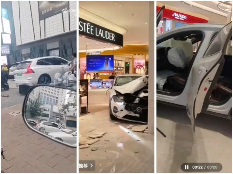 中秋臨近 河北保定發生轎車撞商場事件